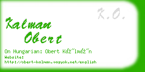 kalman obert business card